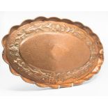 Newlyn style copper tray