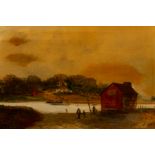 A Clarke, Wilford Ferry, Oil on canvas. Dated 1850.