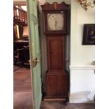 A George III oak 30 hour longcase clock, by John Sharman, Melton, circa 1800, having a white