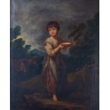 After Thomas Gainsborough, Lavinia the Milk Maid, oil on canvas, 61 by 51cm, gilt frame