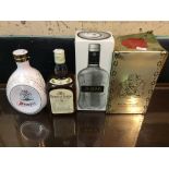 House of Lords 8 year old whisky Dimple Haig whisky, ceramic bottles, Jura Single Malt, boxed, along