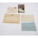 A personal archive consisting of letters, photographs, postcards, etc, relating to life and military