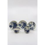 Worcester ‘Prunus’ pattern teacup and saucer, teacup diameter 6 cms, Height 6.8 cms, saucer diameter