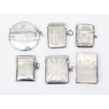 A collection of assorted silver vesta cases, of various dates and assay offices,