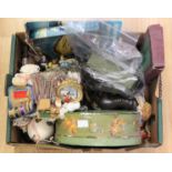 Collectors lot including Dinky toys, old toys, books, early 20th Century Man City badge,