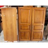 A modern French solid oak double wardrobe,