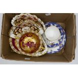 Royal Crown Derby bowl and saucer, plus trio, cup, saucer and plate,