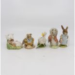 Royal Albert The World of Beatrix Potter Tommy Tip Toes, Old Mr Bouncer, Benjamin Wakes up,