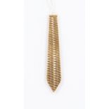 A 9ct gold tie pin, diamond cut pattern, tie shaped, total gross weight 11.