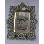 An Italian micro mosaic framed mirror,
