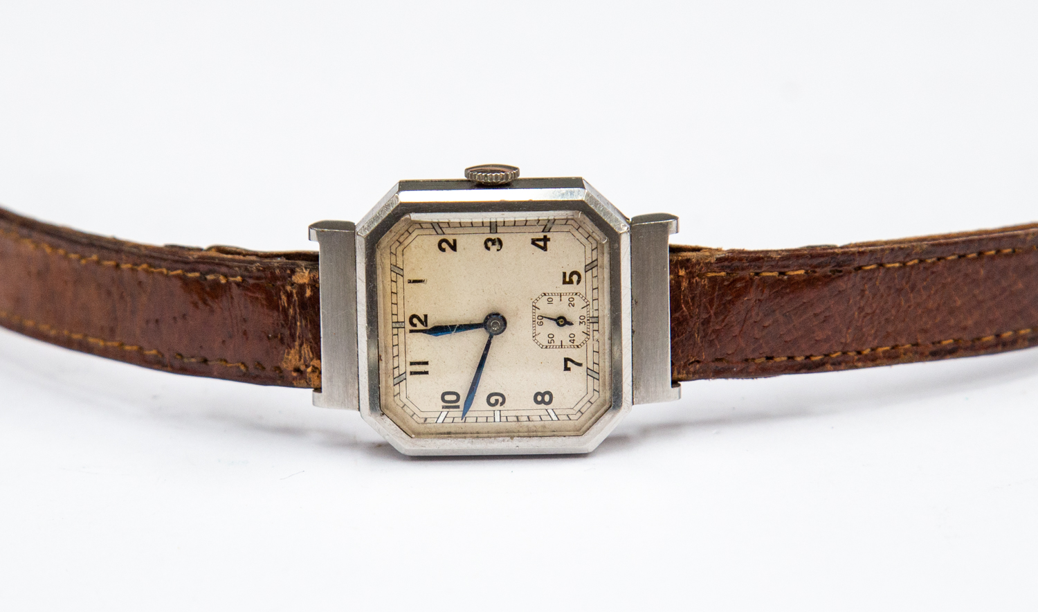 Marc Favre, a circa 1930's steel Marc Favre Art Deco wristwatch, 2.