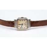 Marc Favre, a circa 1930's steel Marc Favre Art Deco wristwatch, 2.