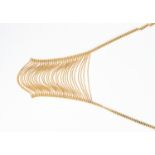 A 9ct gold negligee necklace,