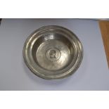Pewter bowl with centre character design