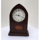 An early 20th century Mahogany eight day mantle clock,