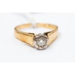 An 18ct and diamond solitaire ring, set in white gold, size L½, gross weight approx 3.
