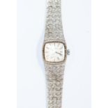 Longines, a circa 1970's lady's silver Longines wristwatch,