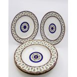 Four French dinner service plates including two soup, two dinner,