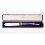 A late Victorian letter knife of sporting interest, circa 1880,