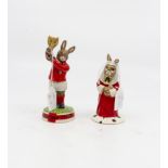 Royal Doulton Bunnykins 12 boxed to include Winners Trophy 1966, Winners Trophy 2006, Mascot 1966,