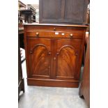 A reproduction mahogany Victorian dining cabinet
