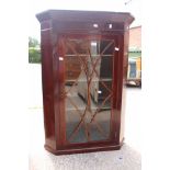 A George III and later oak bookcase on chest, 200cm high, 97cm wide,