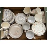 A collection of assorted part tea sets, including Denby, a blue and white part tea set,