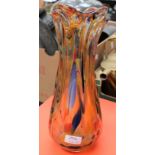 An Eastern European art glass vase,