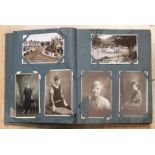 Early 20th Century postcard album,