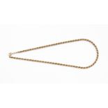 A 9ct gold rope-twist necklace, approx 6.