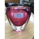Per Lutken heart vase red