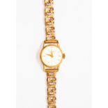 A Baume & Mercer 18k gold ladies wristwatch, circular dial, dial diamerter approx 17mm,