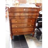 A Scottish chest, mahogany,