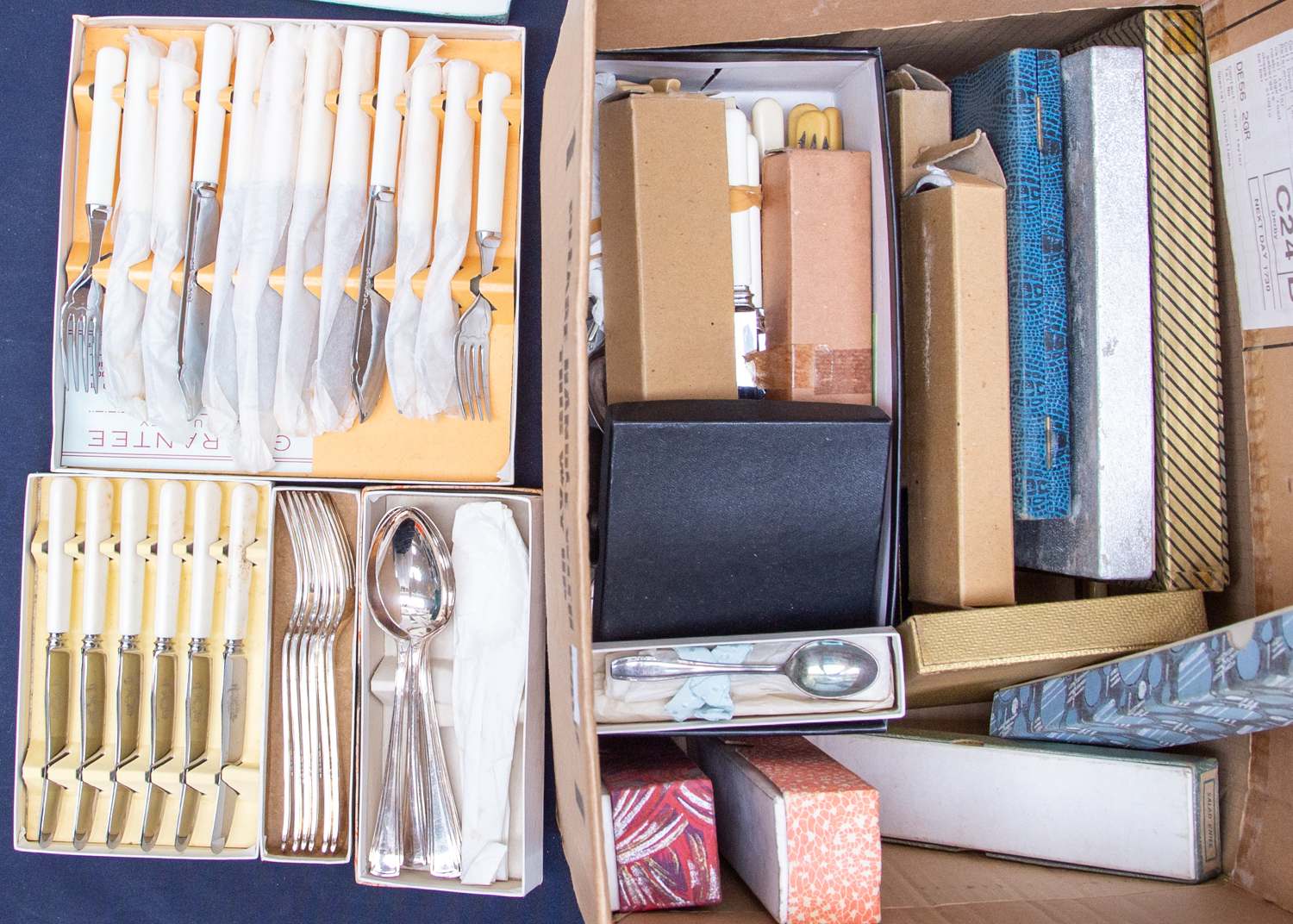 Collection of boxed and loose EPNS flatware (1 box)