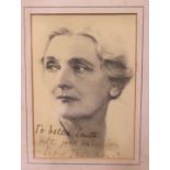 Framed photograph of Dame Sybil Thorndyke,