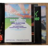 Various pop memorabilia, various programmes from rock and pop festivals; Rolling Stones, The Who,