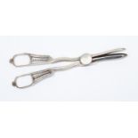 A pair of Victorian silver grape scissors, cast and reticulated Etruscan style, George Unite,