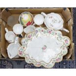 A Royal Crown Derby collection of 'Derby Posies' ceramics, including cups, saucers, jugs,