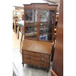 An Edwardian mahogany bureau