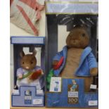 A boxed Peter Rabbit '100 Years' bear, together with a boxed Two Bad Mice '100 Years' bear,