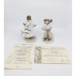 Two Coalport figures, Visiting Day and The Boy,