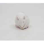 A Royal Worcester netsuke modelled as a white mouse,