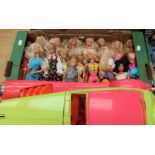 Barbie Dolls 1960's-1980's (22) Barbie car, three New Ray novelty baby figures,