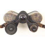 WW1 British binoculars, cased.