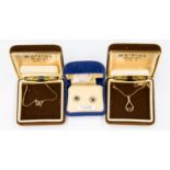 A collection of jewellery including a 9ct gold Butterfly necklace;