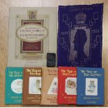 Beatrix Potter books x 5, along with John Player coronation cards in album,
