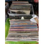 Two boxes of LP records