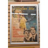 A James Stewart Kim Novak framed poster De Entre Los Muertos together with a James Stewart and