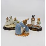 Beswick Beatrix figurines including Mittens, Tom Kitten and Moppet, Ginger & Pickles,