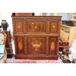 An Edwardian mahogany inlaid writing bureau